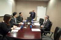 Prof. Steven W. Edwards (1st from right) meets with our School representatives